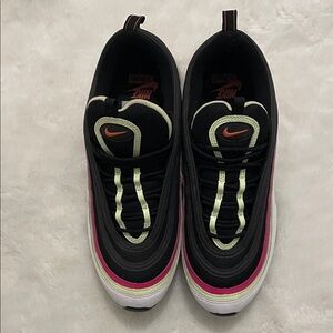 Nike Black and Pink Air Max Sneakers
